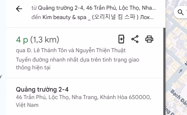 Đến Kim Beauty & Spa từ Quảng trường 2 tháng 4
