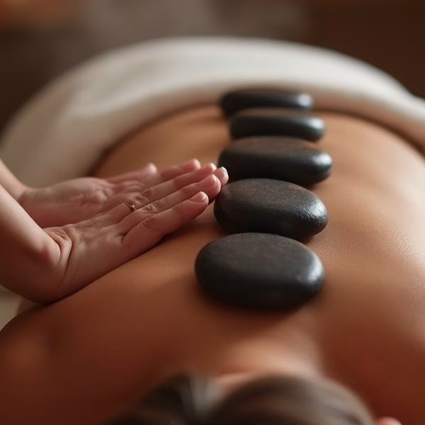 Massage với đá nóng