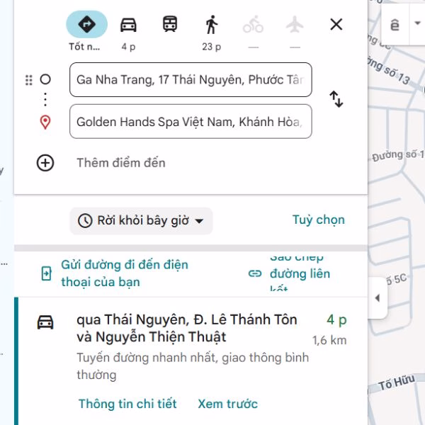 Từ Ga Nha Trang đến spa