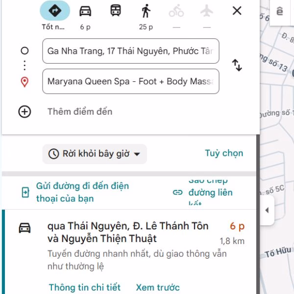 Từ Ga Nha Trang đến spa